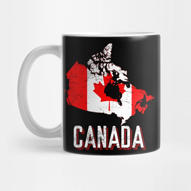 Canada Map Canadian Flag by Mila46